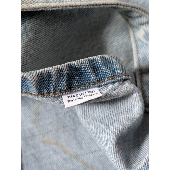 American Eagle Outfitters Denim Smiley Yin Yang Tote Bag - Picture 7 of 7